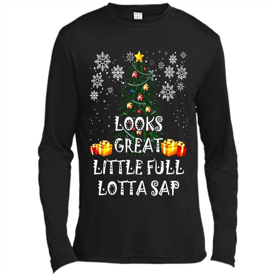 Looks Great Little Full Lotta Sap Funny Christmas Tree Mug PINGPONG - Canvas Long Sleeve T-Shirt