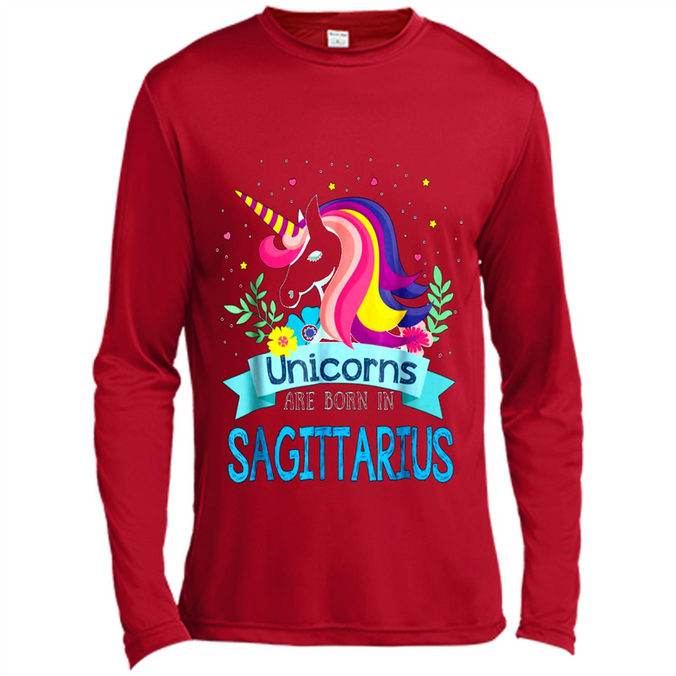 Unicorns are born in Sagittarius Birthday Rainbow Custom Ultra Cotton
