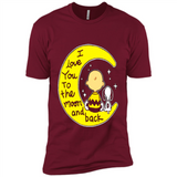 I LOVE YOU TO THE MOON AND BLACK CHARLIE BROWN AND SNOOPY