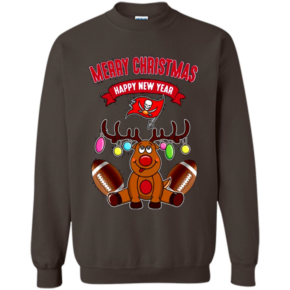 Tampa Bay Buccaneers NFL Reindeer Funny Merry Christmas And Happy New Year