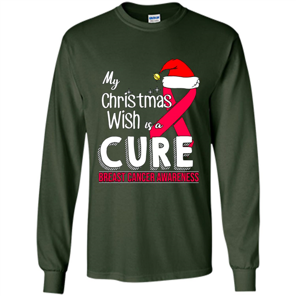 My Christmas Wish Is A Cure Breast Cancer Awareness sweater PINGPONG