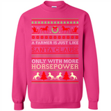 Funny Farmers Gift Ugly Santa Claus Horsepower - Sweatshirt