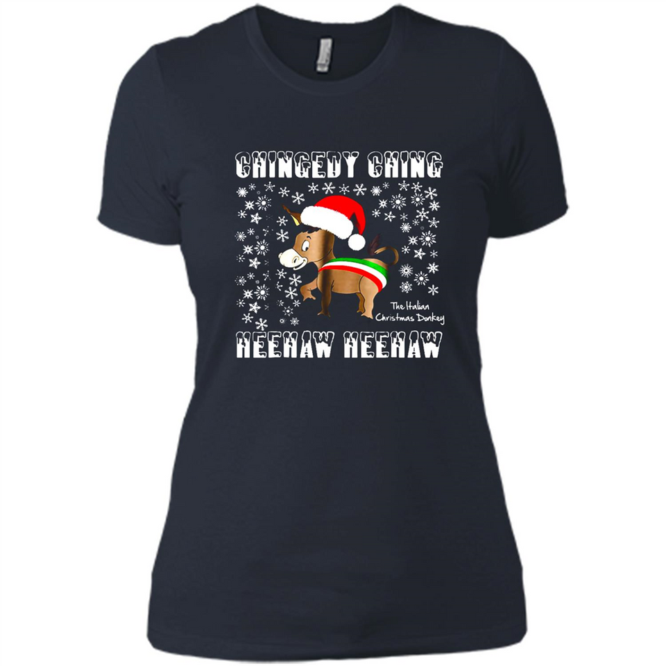 Amazing Dominick The Christmas Donkey-Italian Christmas Donkey - Ladies' Boyfriend T-Shirt