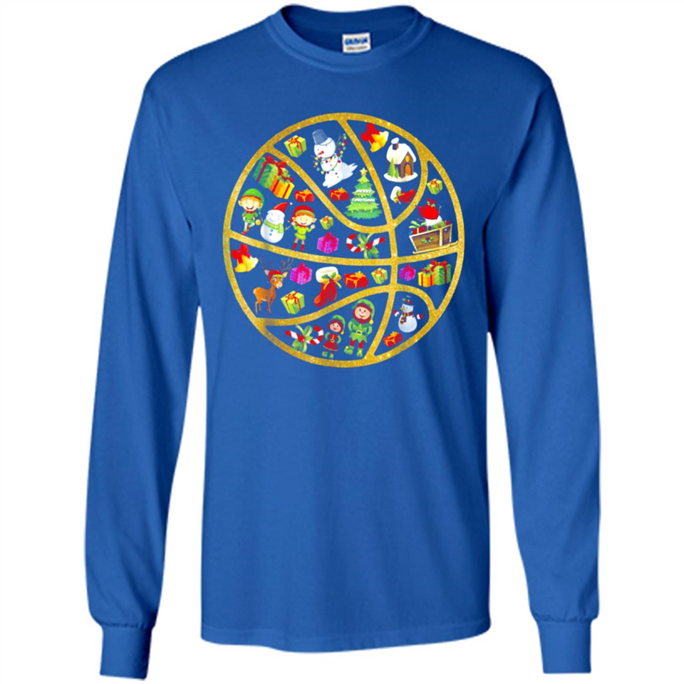 Basketball Christmas Ornament - Long Sleeve T-Shirt