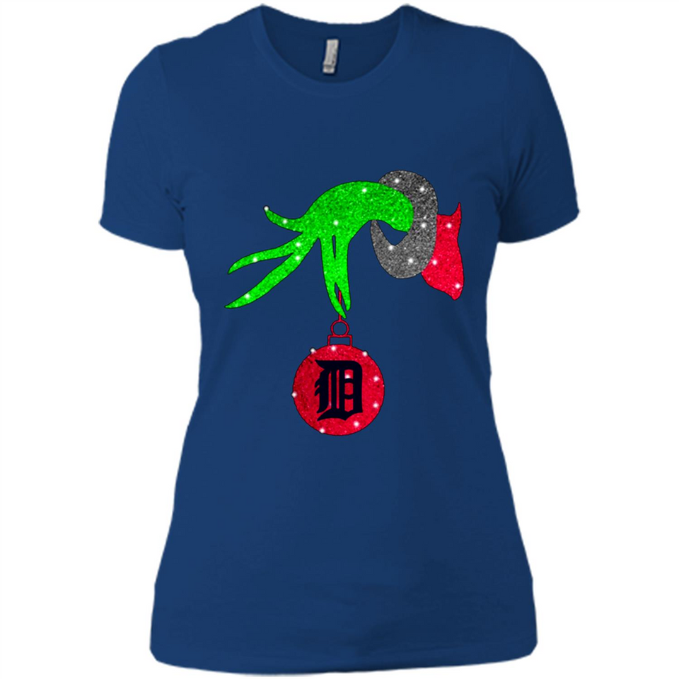 GRINCH HAND HOLDING DETROIT TIGERS GLITTER CHRISTMAS PINGPONG