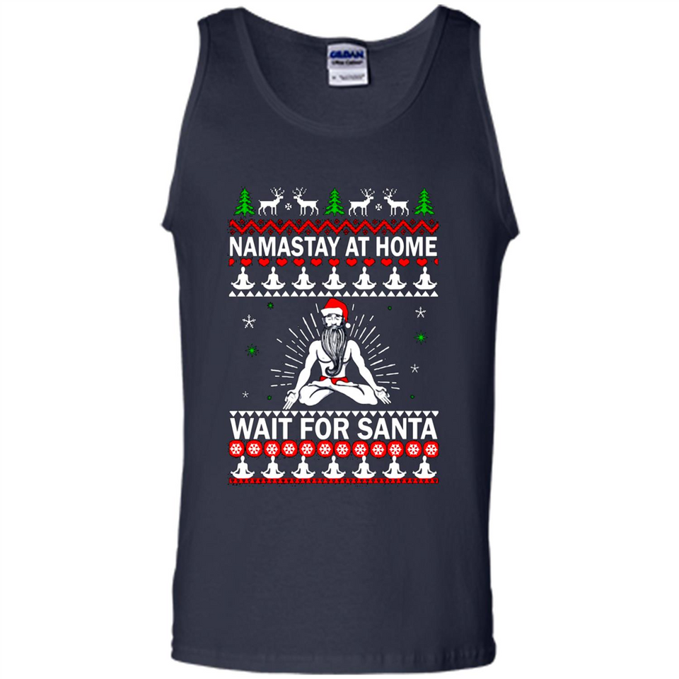 Namastay at home and wait for Santa Christmas sweatshirt PINGPONG