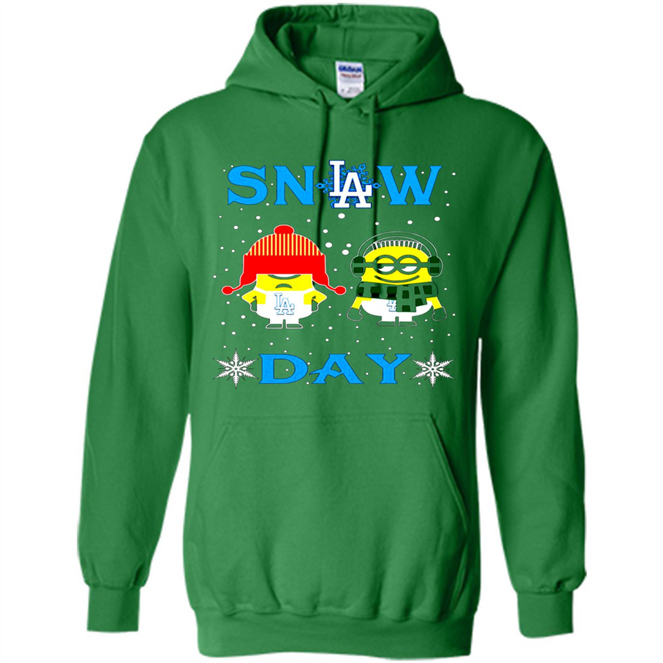 Snow Day Shirt For Los Angeles Dodgers Vs Minion Fans pingpong