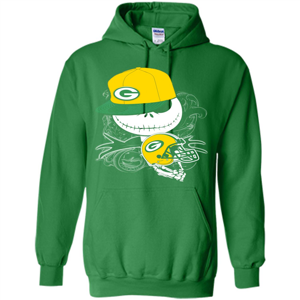 Jack Skellington The Nightmare Before Christmas-Packers Football - Hoodie