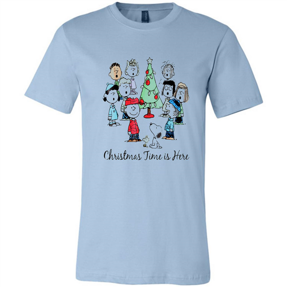 Snoopy Christmas Time Is Here Sporty T-Shirt - Canvas Unisex T-Shirt