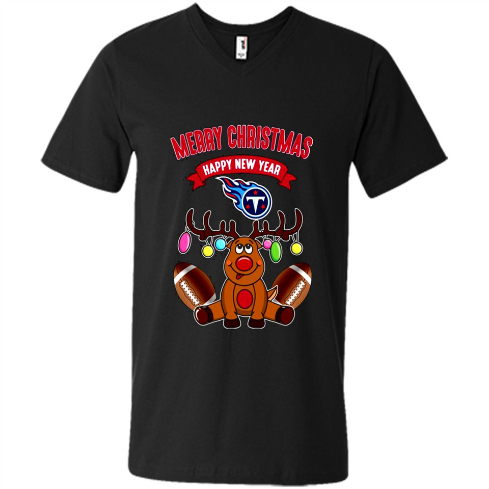 Tennessee Titans NFL Reindeer Funny Merry Christmas And Happy New Year