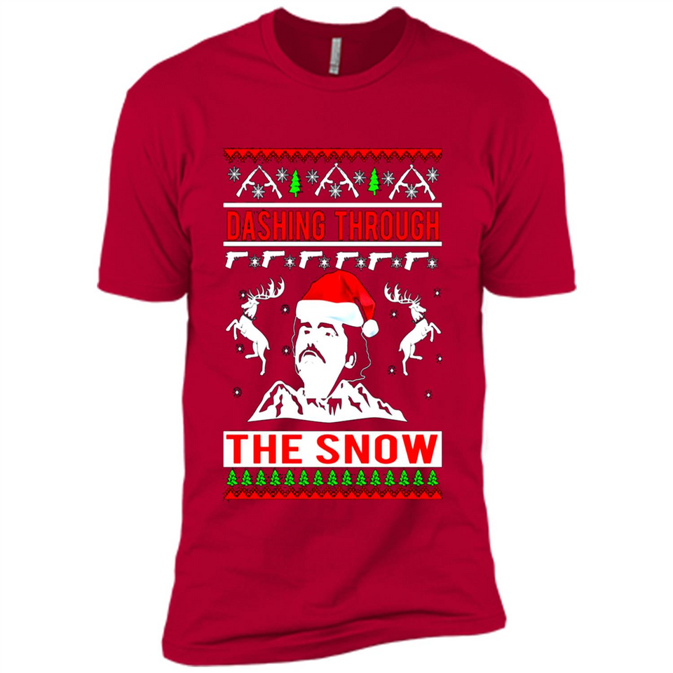 Narcos dashing through the snow Christmas sweatshirt PINGPONG