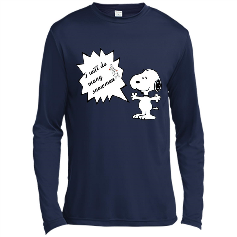 Snoopy I Will Do Many Snowman Christmas