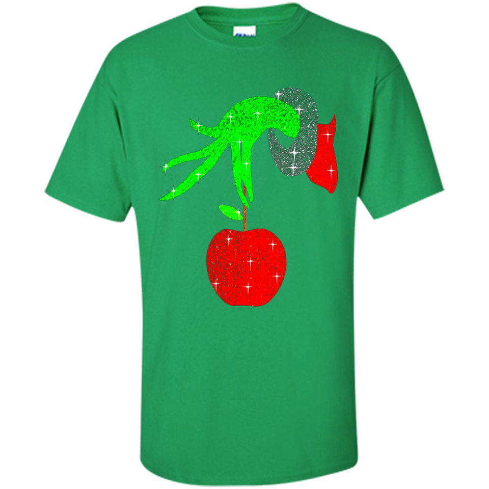 Christmas The Grinch Hand Holding Apple Ornament sweater - Shirt