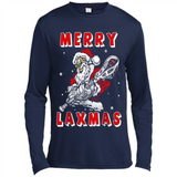 Lacrosse Merry Laxmas Santa - Canvas Long Sleeve T-Shirt