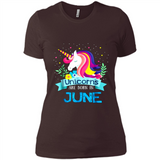 Unicorns are born in June Birthday Rainbow Gift Ladies Custom