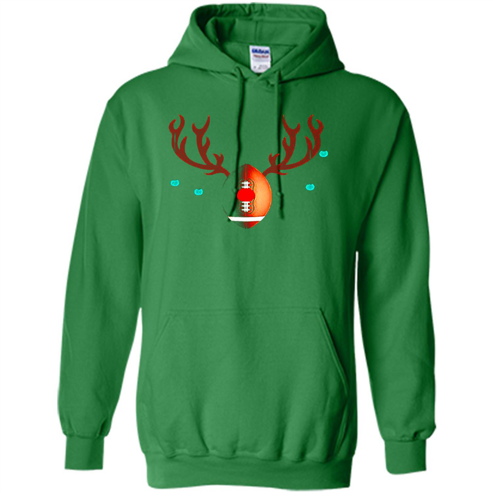 Football Christmas Shirt Reindeer Christmas Football Funny - Hoodie