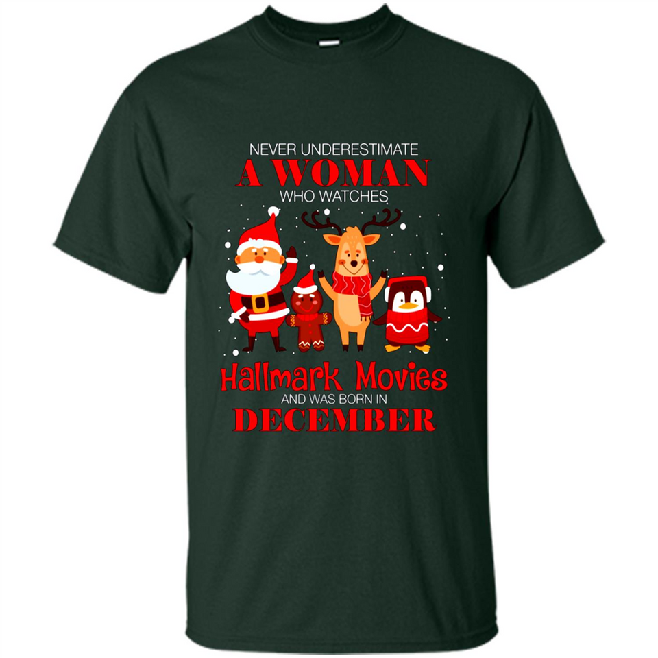 Never Underestimate A December Woman Watches Hallmark Movies Sweatshirt PINGPONG