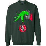 GRINCH HAND HOLDING CHICAGO WHITE SOX GLITTER CHRISTMAS PINGPONG