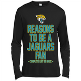 Reasons to be a Jacksonville Jaguars Fan Complete List on Back - Canvas Long Sleeve T-Shirt