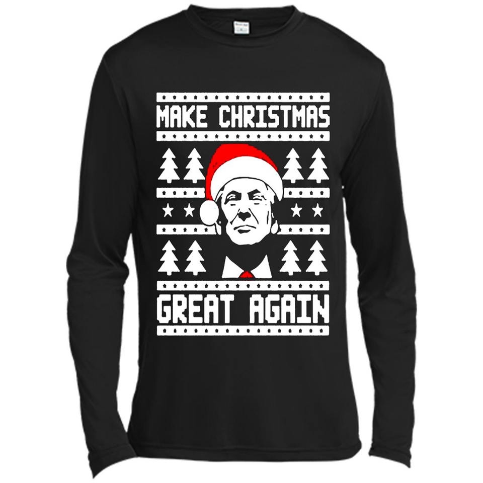 Fabulous Make Christmas Great Again Trump Ugly Christmas - Canvas Long Sleeve T-Shirt