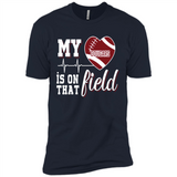 Washington State Cougars Football My Heart is on that Field - Premium Short Sleeve T-Shirt