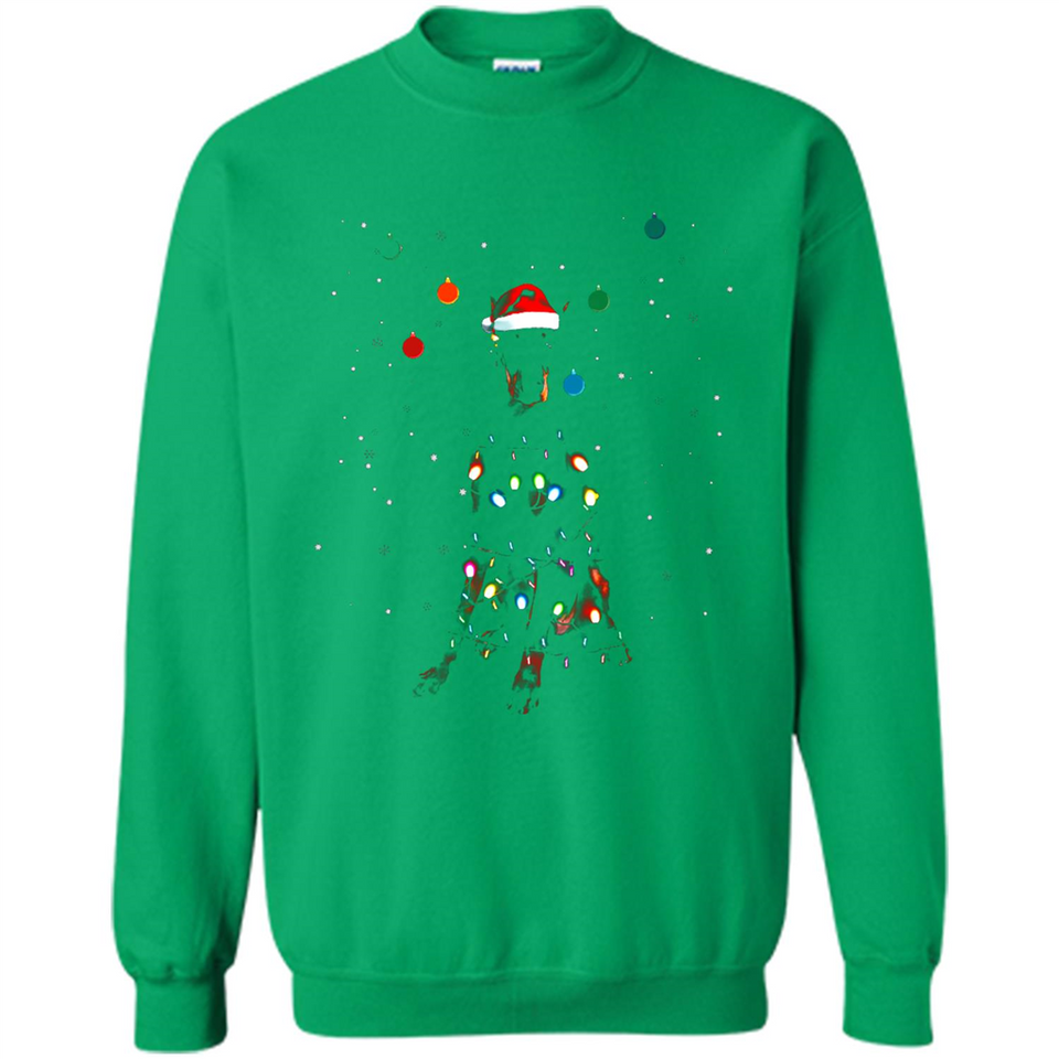 Doberman Santa Lights Christmas Dog Xmas Sweatshirt - Sweatshirt
