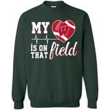 Wisconsin Badgers Football My Heart is on that Field - Sweatshirt