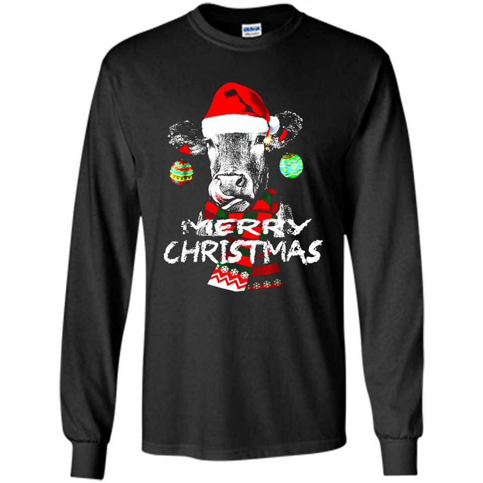 Fabulous Mooey christmas Heifers Cow Christmas lights - Long Sleeve T-Shirt