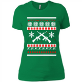 Rifle I Want Rifle Guns For Christmas ugly - Ladies' Boyfriend T-Shirt