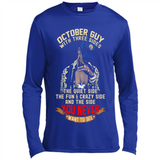 October Guy With Three Sides Quiet Fun Crazy - Canvas Long Sleeve T-Shirt