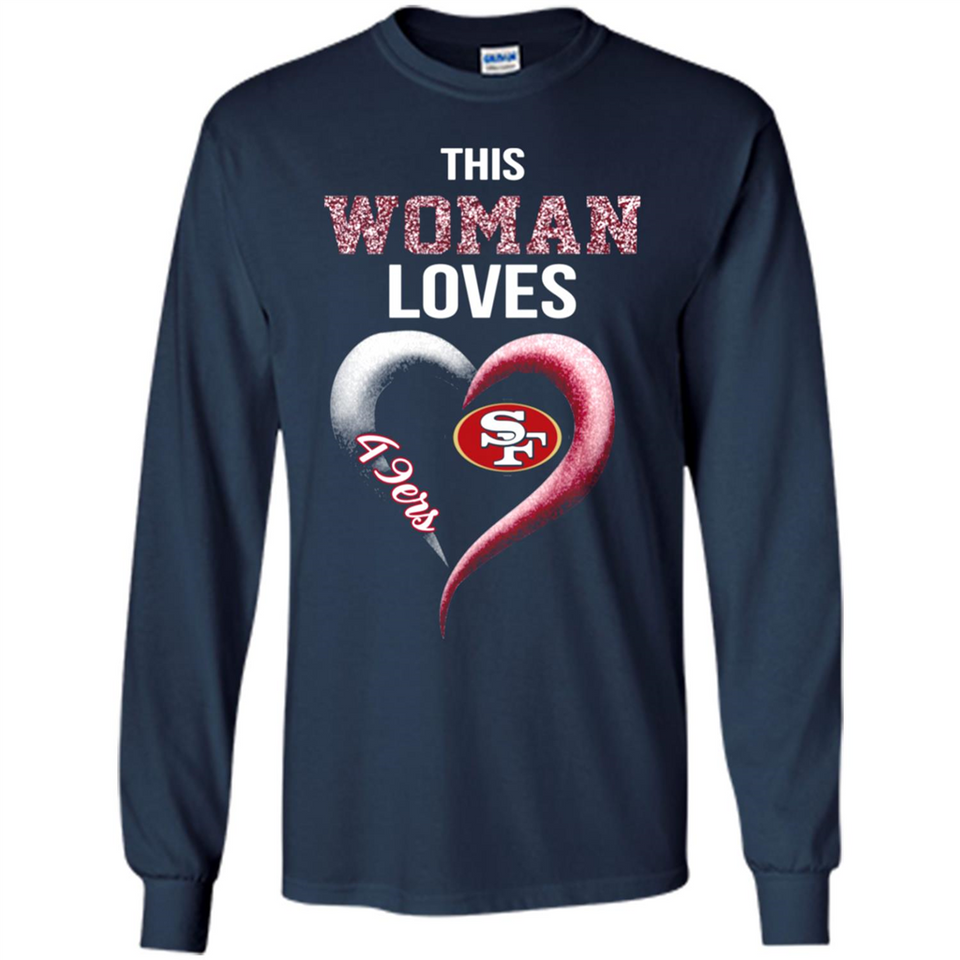 This Woman love 49ers NFL football team - Long Sleeve T-Shirt