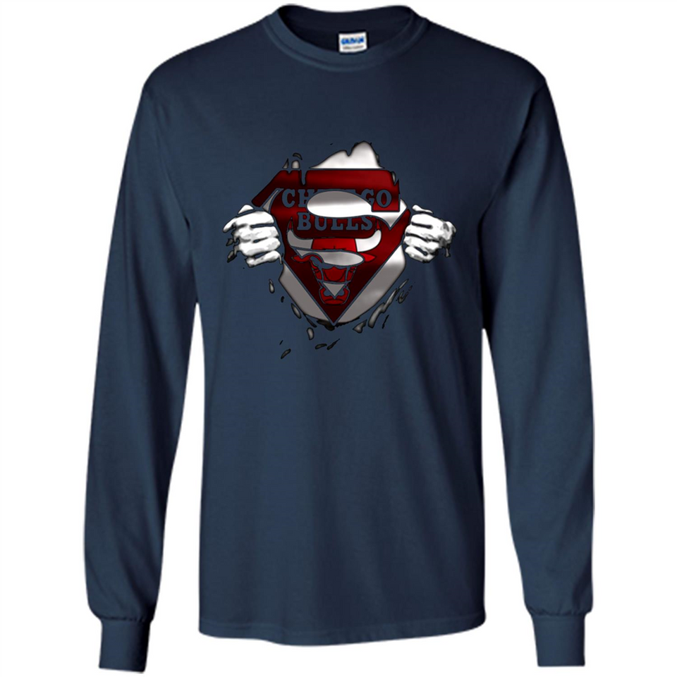 Chicago Bulls And Superman Fans - Long Sleeve T-Shirt