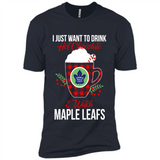 I Just Want To Drink Hot Chocolate & Watch Toronto Maple Leafs Ugly Christmas Sweater PINGPONG