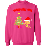 Meow merry christmas- cat and pine merry christmas - Sweatshirt