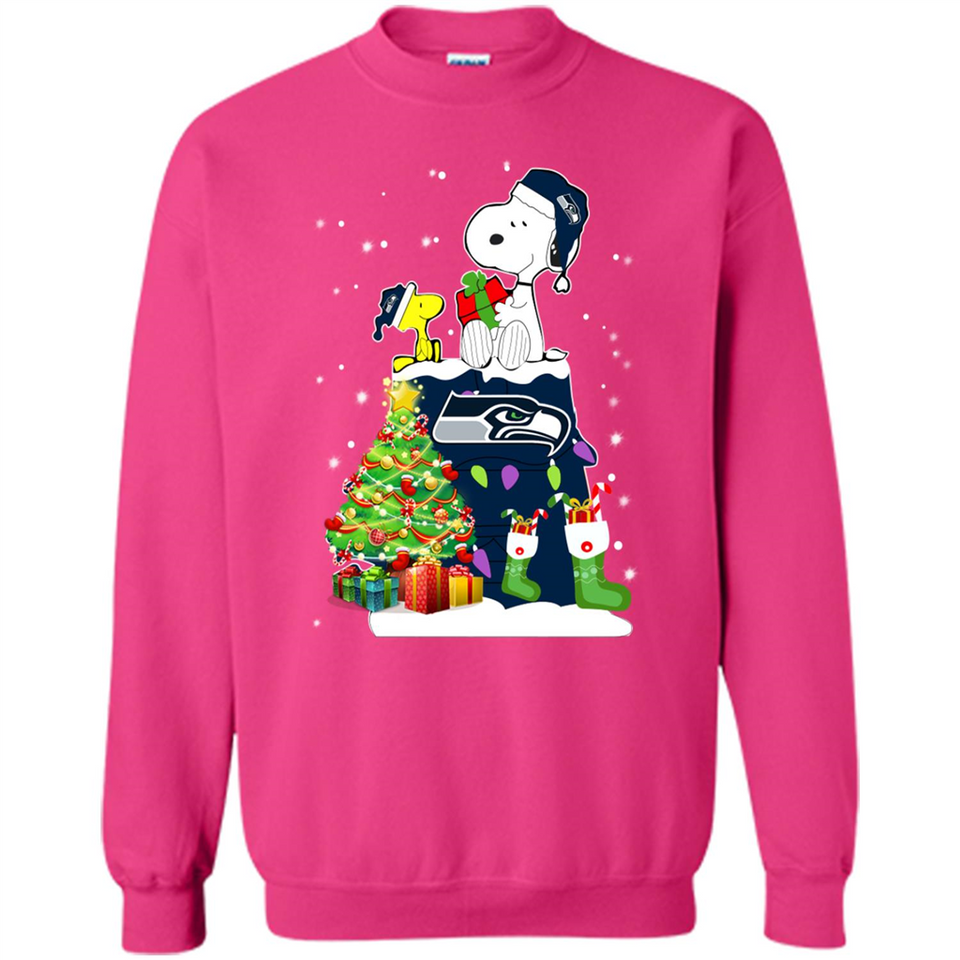 SEATTLE SEAHAWKS SNOOPY & WOODSTOCK CHRISTMAS
