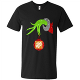 Grinch hand holding Logo HomeDepot Glitter Christmas - Men's V-Neck