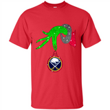 GRINCH HAND HOLDING BUFFALO SABRES GLITTER CHRISTMAS PINGPONG