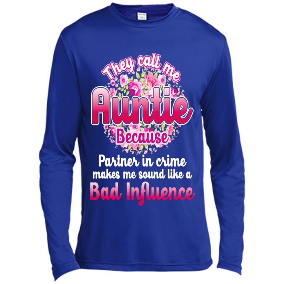 They Call Me Auntie Flower - Canvas Long Sleeve T-Shirt