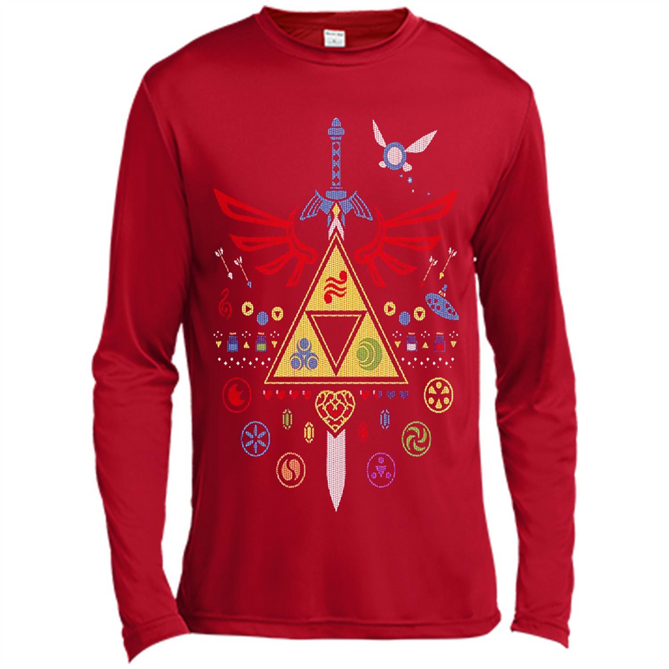 Song of Christmas Time the Legend of Zelda Ugly Sweater Perfect Christmas - Canvas Long Sleeve T-Shirt
