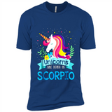 Unicorns are born in Scorpio Birthday Rainbow Gift Ladies Custom