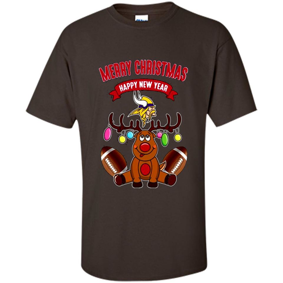 Minnesota Vikings NFL Reindeer Funny Merry Christmas And Happy New Year