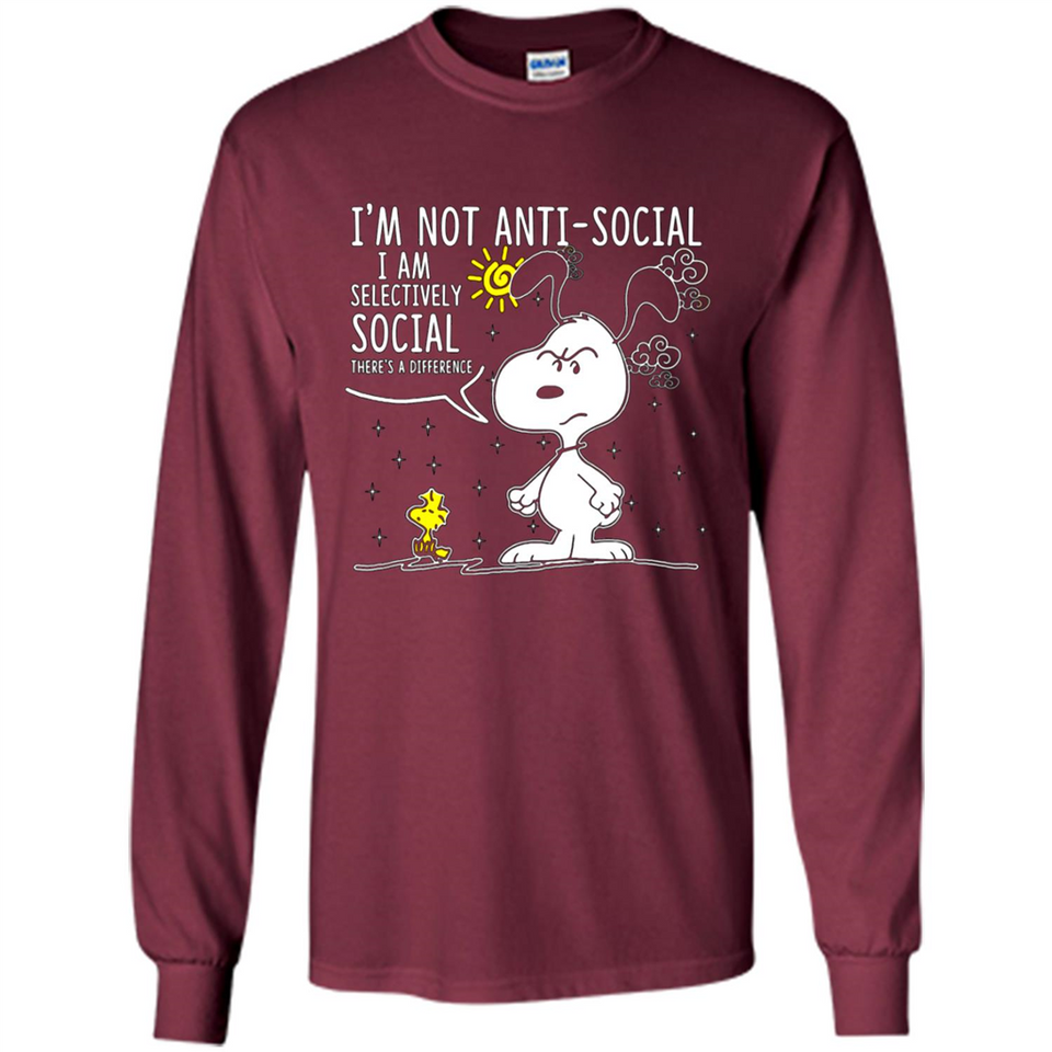Snoopy I'm Not Anti-Social I Am Selectively Social