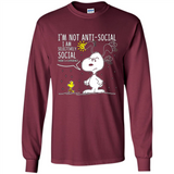 Snoopy I'm Not Anti-Social I Am Selectively Social