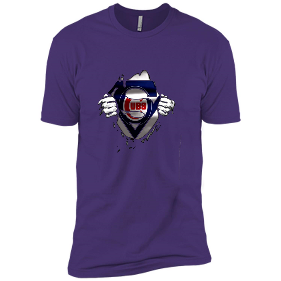 Chicago Cubs And Superman Fans - Premium Short Sleeve T-Shirt