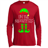 Matching Family Christmas Shirt Funny I'm The Naughty Elf Black mugs PINGPONG - Canvas Long Sleeve T-Shirt