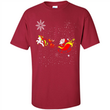 Christmas Unicorn Rudolph and Santa - Shirt