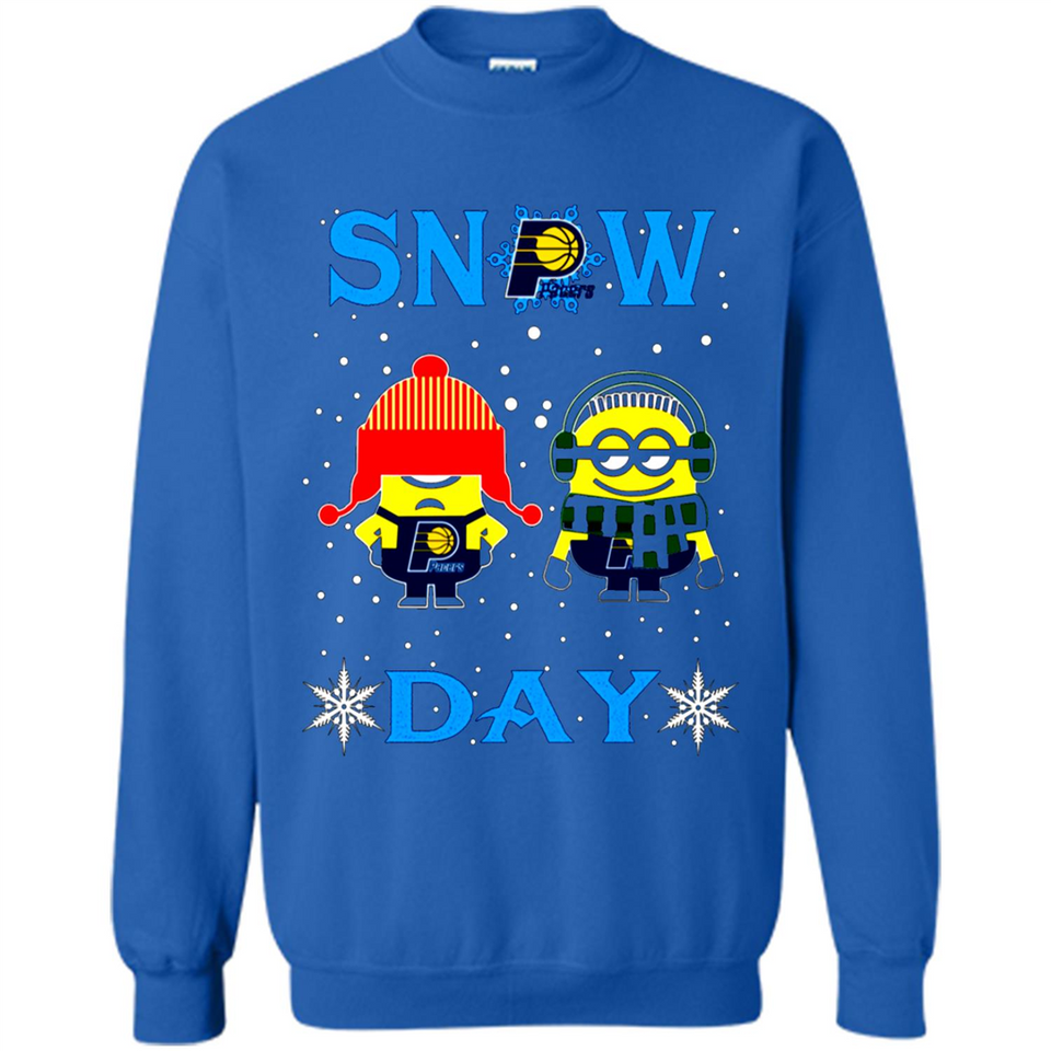 Snow Day Shirt For Indiana Pacers Vs Minion Fans pingpong