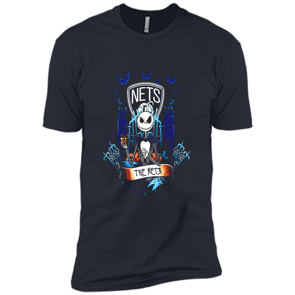 Brooklyn Nets Halloween The Nightmare Before Christmas - Premium Short Sleeve T-Shirt