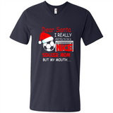 Dear Santa I Really Did Try To Be A Nice Soccer Mom Sweatshirt - Men's V-Neck