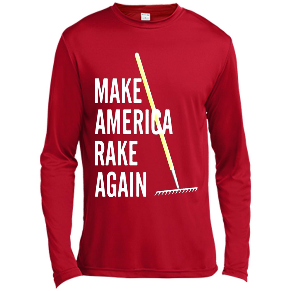 Make America Rake Again California Fires Paradise Youth T-Shirt PINGPONG - Canvas Long Sleeve T-Shirt
